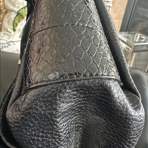 Kathy Van Zealand Y2K Black Studded Gem-Embellished vegan leather Satchel - Picture 15 of 15